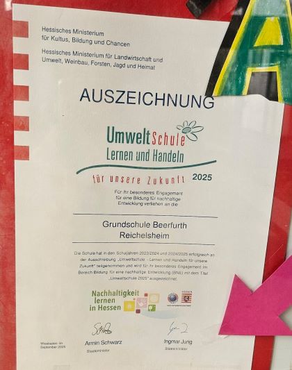 Auszeichnung Umweltschule