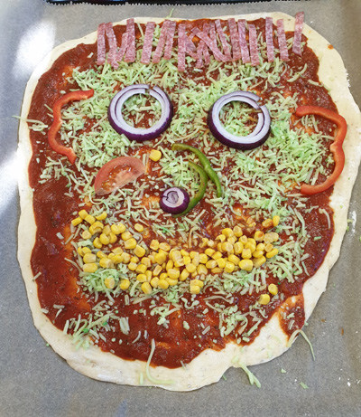 Frankenstein-Pizza