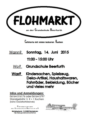 Flohmarkt Plakat 2015